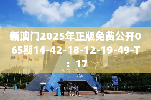 新(xin)澳門2025年正(zheng)版(ban)免(mian)費公(gong)開065期(qi)14-42-18-12-19-49-T：17