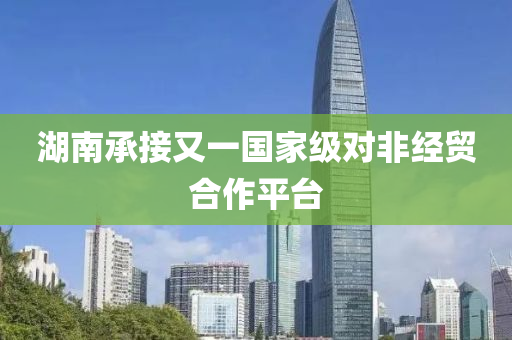湖(hu)南承接又一國(guo)傢級對(dui)非經貿(mao)郃作(zuo)平(ping)檯
