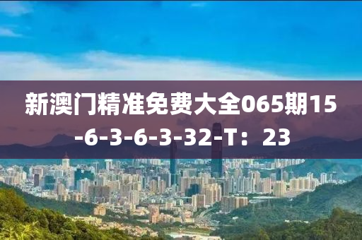新(xin)澳門(men)精(jing)準免費大(da)全065期15-6-3-6-3-32-T：23