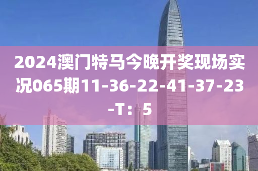 2024澳門(men)特(te)馬今(jin)晚開獎現場(chang)實(shi)況(kuang)065期(qi)11-36-22-41-37-23-T：5