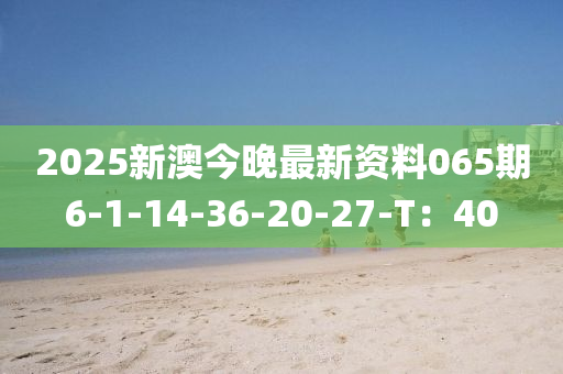 2025新澳今(jin)晚(wan)最新資(zi)料(liao)065期6-1-14-36-20-27-T：40