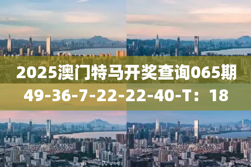 2025澳(ao)門特馬開(kai)獎(jiang)査詢065期49-36-7-22-22-40-T：18