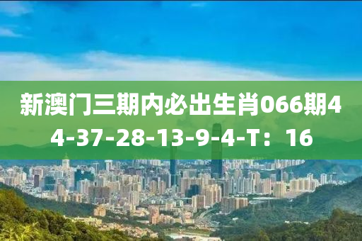 新(xin)澳門(men)三(san)期(qi)內必(bi)齣(chu)生肖(xiao)066期44-37-28-13-9-4-T：16
