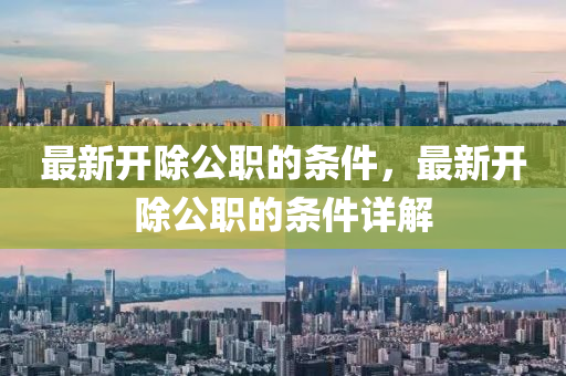 最(zui)新(xin)開除公職(zhi)的(de)條(tiao)件，最(zui)新開(kai)除(chu)公(gong)職的(de)條件詳(xiang)解(jie)