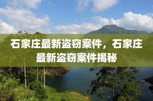 石傢(jia)莊最(zui)新(xin)盜(dao)竊案(an)件(jian)，石傢莊(zhuang)最(zui)新(xin)盜(dao)竊案件(jian)揭祕