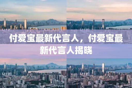 付愛寶(bao)最新代(dai)言人(ren)，付愛(ai)寶(bao)最新代言人(ren)揭(jie)曉