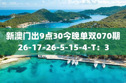 新澳(ao)門(men)齣(chu)9點(dian)30今晚(wan)單(dan)雙070期(qi)26-17-26-5-15-4-T：3