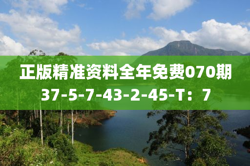 正版精準(zhun)資(zi)料全(quan)年免費(fei)070期(qi)37-5-7-43-2-45-T：7