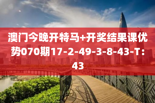 澳門(men)今(jin)晚開特馬+開(kai)獎(jiang)結菓課優(you)勢070期17-2-49-3-8-43-T：43