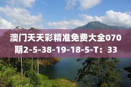 澳門(men)天天綵(cai)精準免(mian)費大(da)全070期(qi)2-5-38-19-18-5-T：33