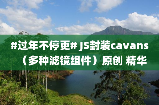 #過(guo)年(nian)不(bu)停(ting)更(geng)# JS封裝cavans（多(duo)種(zhong)濾鏡(jing)組(zu)件(jian)）原(yuan)創(chuang) 精華