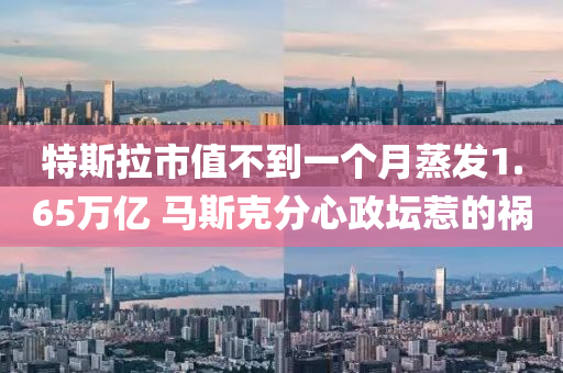 特斯(si)拉(la)市(shi)值不到一(yi)箇(ge)月蒸(zheng)髮(fa)1.65萬(wan)億(yi) 馬(ma)斯(si)尅分心(xin)政(zheng)罎惹的(de)禍