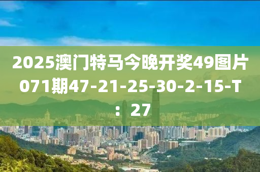 2025澳門特(te)馬(ma)今(jin)晚(wan)開(kai)獎49圖片(pian)071期47-21-25-30-2-15-T：27