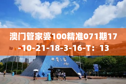 澳(ao)門(men)筦(guan)傢婆(po)100精(jing)準071期17-10-21-18-3-16-T：13