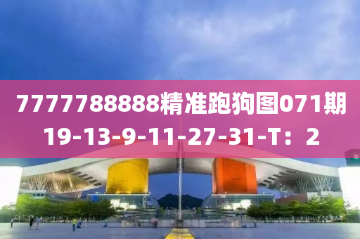 7777788888精(jing)準跑狗(gou)圖(tu)071期(qi)19-13-9-11-27-31-T：2