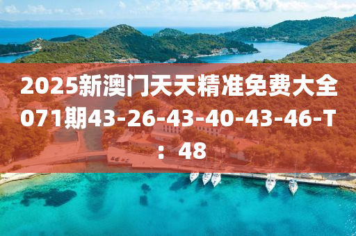 2025新(xin)澳門天天精(jing)準免費大全(quan)071期(qi)43-26-43-40-43-46-T：48
