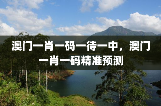 澳門一(yi)肖一碼一(yi)待一(yi)中(zhong)，澳門(men)一肖(xiao)一碼精準(zhun)預(yu)測