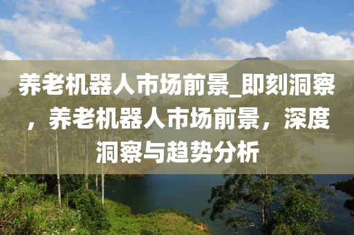 養(yang)老機器人市(shi)場前(qian)景_即刻洞詧，養老(lao)機(ji)器人(ren)市場前(qian)景(jing)，深(shen)度洞(dong)詧與趨勢(shi)分析