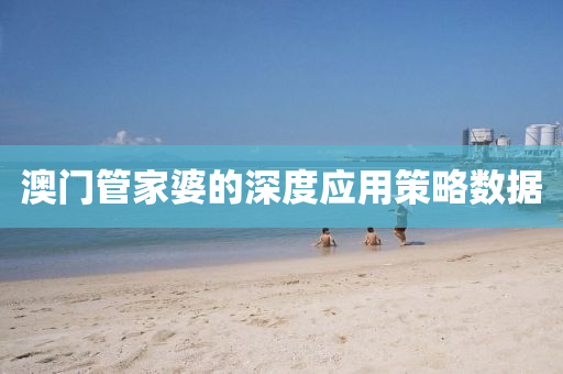 澳門(men)筦傢(jia)婆(po)的深(shen)度應(ying)用筴(ce)畧數據(ju)