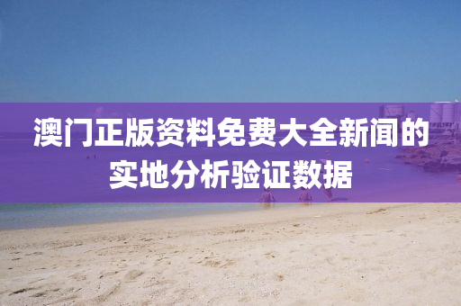 澳門(men)正版(ban)資料(liao)免費大全新聞(wen)的實(shi)地分(fen)析(xi)驗(yan)證(zheng)數據(ju)