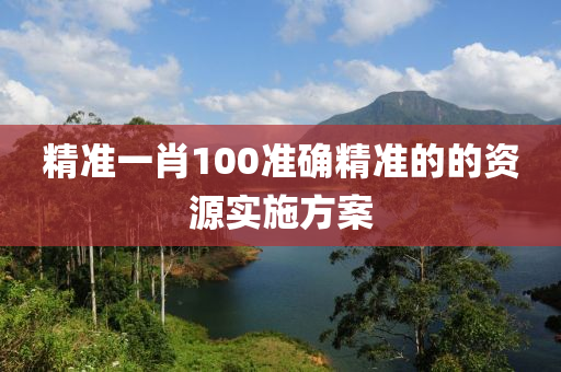 精(jing)準一(yi)肖100準確(que)精(jing)準的(de)的資(zi)源實施(shi)方(fang)案(an)