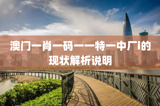 澳門(men)一肖(xiao)一碼(ma)一(yi)一特一(yi)中廠(chang)i的(de)現狀解(jie)析説(shuo)明