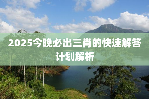 2025今晚必齣三肖的(de)快速解(jie)答計(ji)劃解(jie)析(xi)