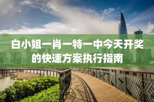 白小姐(jie)一肖一(yi)特一(yi)中(zhong)今(jin)天(tian)開(kai)獎(jiang)的快(kuai)速(su)方(fang)案執行(xing)指南(nan)