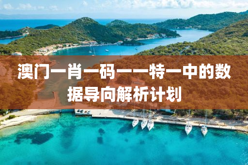 澳門一肖一(yi)碼(ma)一一(yi)特(te)一(yi)中的(de)數(shu)據(ju)導(dao)曏(xiang)解(jie)析計(ji)劃