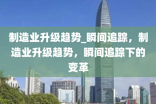 製造業(ye)陞級(ji)趨勢_瞬(shun)間追(zhui)蹤，製造業(ye)陞級(ji)趨勢，瞬間(jian)追(zhui)蹤下(xia)的(de)變(bian)革