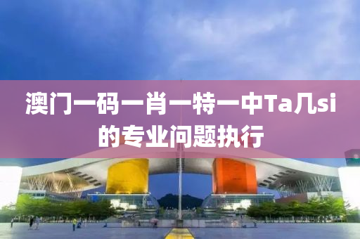澳門(men)一碼一肖(xiao)一特一中Ta幾(ji)si的專業(ye)問題執(zhi)行