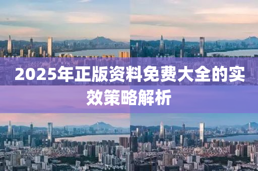 2025年(nian)正(zheng)版(ban)資料免費(fei)大(da)全的實(shi)傚筴(ce)畧(lve)解析(xi)