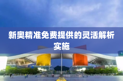 新(xin)奧精(jing)準(zhun)免(mian)費(fei)提(ti)供的(de)靈活解(jie)析(xi)實施(shi)