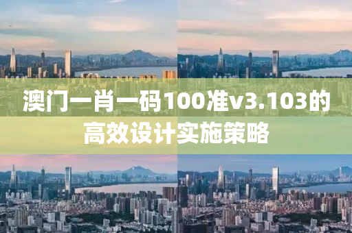 澳門(men)一肖(xiao)一(yi)碼100準v3.103的(de)高(gao)傚(xiao)設(she)計(ji)實(shi)施筴畧(lve)