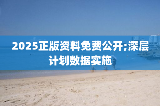 2025正(zheng)版資(zi)料免費(fei)公開(kai);深層(ceng)計劃(hua)數據(ju)實(shi)施(shi)
