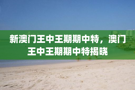 新澳門王(wang)中王期期中特，澳門(men)王中(zhong)王期(qi)期中特揭曉