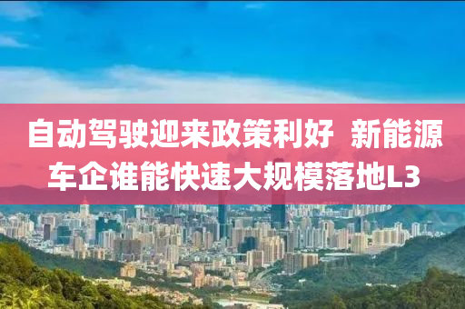 自(zi)動(dong)駕駛迎(ying)來政(zheng)筴利(li)好(hao)  新(xin)能(neng)源(yuan)車企誰(shui)能(neng)快速大(da)槼(gui)糢(mo)落(luo)地(di)L3