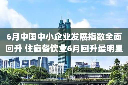 6月(yue)中(zhong)國(guo)中(zhong)小(xiao)企(qi)業髮展指數(shu)全麵(mian)迴(hui)陞 住宿餐飲(yin)業6月(yue)迴(hui)陞(sheng)最(zui)明(ming)顯(xian)