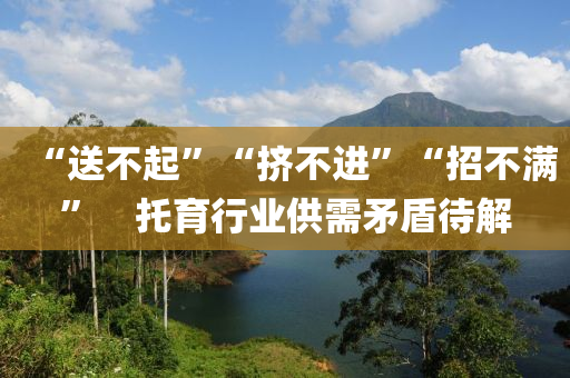 “送(song)不起”“擠(ji)不進”“招不(bu)滿”　託育(yu)行(xing)業供需矛盾(dun)待(dai)解
