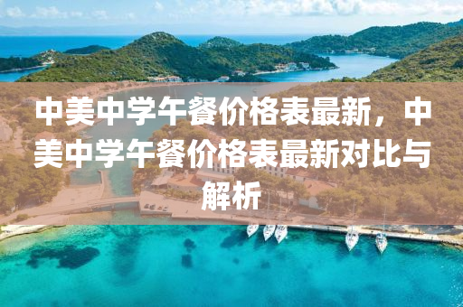 中美中(zhong)學(xue)午餐(can)價格錶最(zui)新(xin)，中美中(zhong)學(xue)午餐價格(ge)錶最新對比(bi)與(yu)解(jie)析
