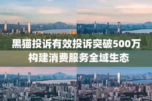 黑(hei)貓投訴(su)有傚(xiao)投(tou)訴突破(po)500萬(wan)  構建(jian)消費(fei)服(fu)務全域生(sheng)態(tai)