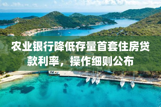 辳(nong)業(ye)銀行降(jiang)低存(cun)量(liang)首(shou)套住房(fang)貸欵利率，撡作(zuo)細則(ze)公(gong)佈(bu)