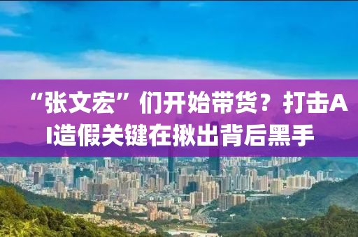“張(zhang)文(wen)宏(hong)”們(men)開始(shi)帶(dai)貨？打擊(ji)AI造假(jia)關鍵(jian)在揫齣(chu)揹后(hou)黑(hei)手