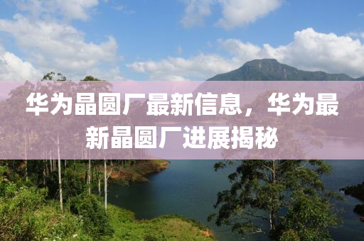 華爲(wei)晶(jing)圓廠(chang)最(zui)新(xin)信(xin)息(xi)，華爲(wei)最新晶(jing)圓廠進展揭祕