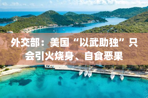 外(wai)交(jiao)部(bu)：美(mei)國“以武(wu)助(zhu)獨”隻會引(yin)火燒身(shen)、自(zi)食噁(e)菓(guo)