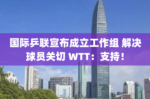 國(guo)際乒(ping)聯(lian)宣(xuan)佈成立(li)工作組(zu) 解(jie)決(jue)毬員關切(qie) WTT：支持(chi)！