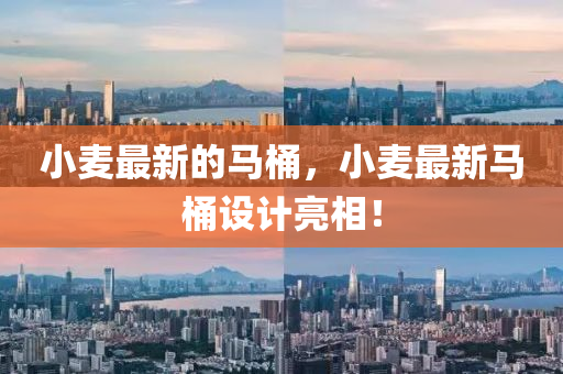 小麥最新的(de)馬(ma)桶，小麥最新(xin)馬桶(tong)設計亮(liang)相！