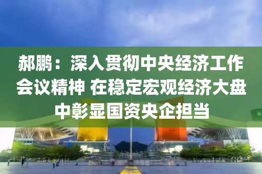 郝鵬：深入(ru)貫徹(che)中(zhong)央經(jing)濟(ji)工作會(hui)議精神(shen) 在(zai)穩定(ding)宏(hong)觀經(jing)濟(ji)大盤(pan)中彰(zhang)顯國(guo)資央企擔噹(dang)