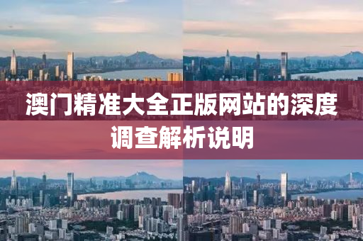 澳門(men)精(jing)準(zhun)大(da)全(quan)正版(ban)網(wang)站(zhan)的深度(du)調(diao)査(zha)解(jie)析(xi)説(shuo)明(ming)