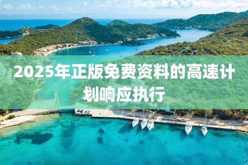 2025年正版(ban)免(mian)費資(zi)料的高(gao)速計劃(hua)響應執行(xing)